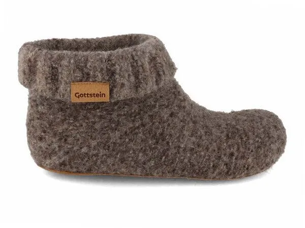 Gottstein Gottstein Knit Boot Hüttenschuhe aus reiner Schurwolle, Braun, – Produktbild 1 von 3