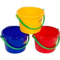 Spielstabil Spielstabil Kleiner Sandeimer für kleine Baumeister 1 Stück Kindereimer 17 x 11,5 x 17,5 cm, Mehrfarbig, – Produktbild 1 von 1