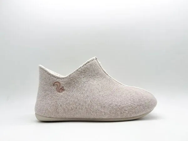 thies Veganer Hausschuh "thies ® Organic Slipper Boot ", aus Bio-Baumwolle, fair produziert, Truffle, – Produktbild 2 von 4