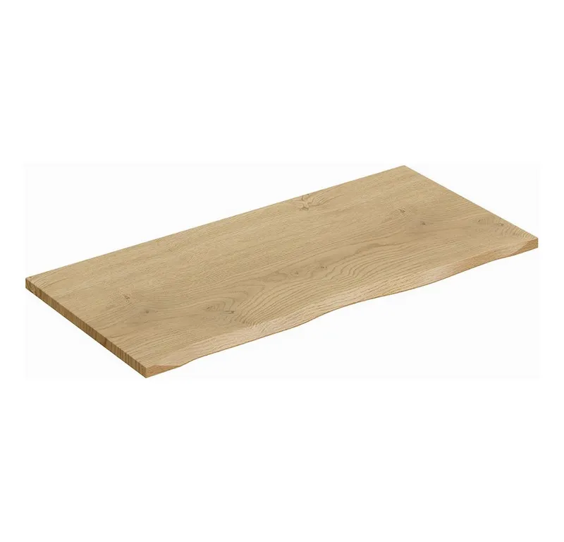 Lomadox Waschtischplatte DURANGO-56, 100 cm breit in Eiche mit Baumkante, Braun, – Produktbild 1 von 5