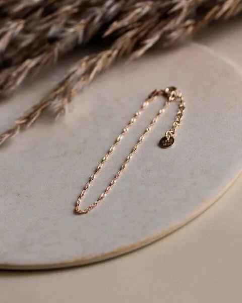lille mus lille mus Armband 'Twist' 925 Silber, Gold, – Produktbild 1 von 3