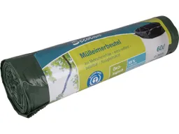 Secolan Secolan Mülleimerbeutel ohne Zugband, 60 Liter, 15 Stück,30 µ, grün/schwarz – Produktbild 1 von 1