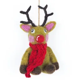Felt So Good felt so good Rentier mit Schal Weihnachtsanhänger aus Filz – Produktbild 1 von 1