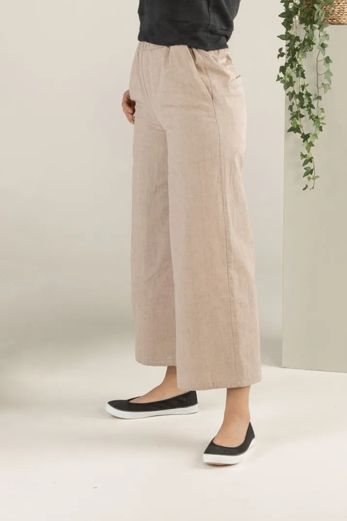 TAWAST TAWAST Damen vegan Culottes Forest Whispers Haselnuss – Produktbild 2 von 2