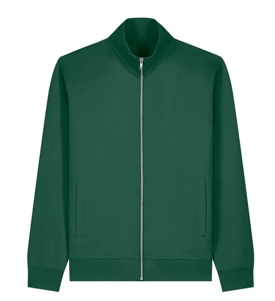 Greenspired Greenspired Bio Unisex Sweatshirt mit Reißverschluss und Stehkragen 280g/m², Flaschengrün, – Produktbild 1 von 1