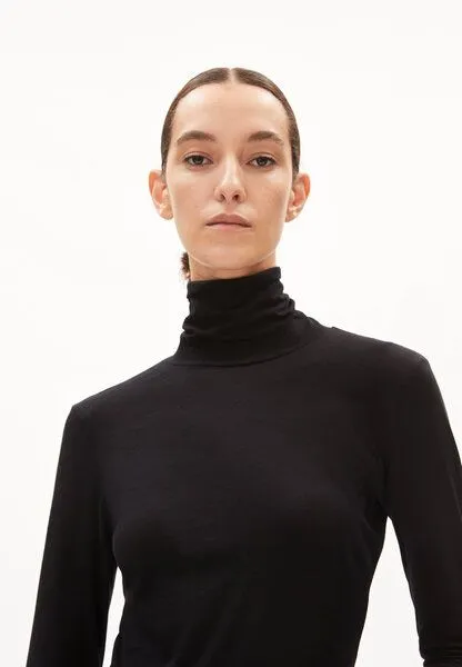 ARMEDANGELS ARMEDANGELS GRAZILIAA SOFT - Damen Longsleeve Slim Fit aus Bio-Baumwolle, Black, – Produktbild 3 von 4