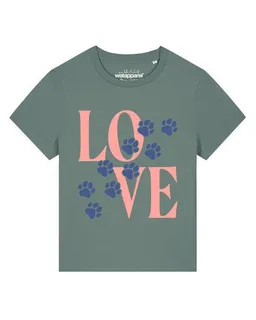 watapparel watapparel T-Shirt Frauen Pfotenliebe – Produktbild 1 von 1