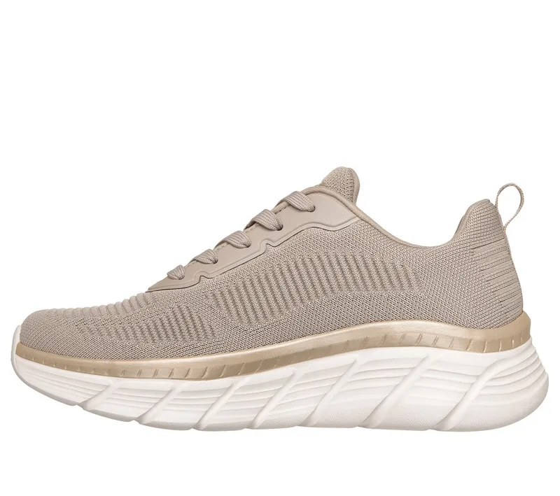 Skechers Skechers BOBS B FLEX HI-FLYING HI Sneaker, Trainingsschuh, Schnürschuh, Freizeitschuh in veganer Verarbeitung, Braun|goldfarben, – Produktbild 5 von 5