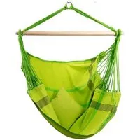 HängemattenGlück HängemattenGlück Hängesessel aus Bio-Baumwolle, handgewebt, GOTS zertifiziert, Sonjo, Verde grün, – Produktbild 1 von 1