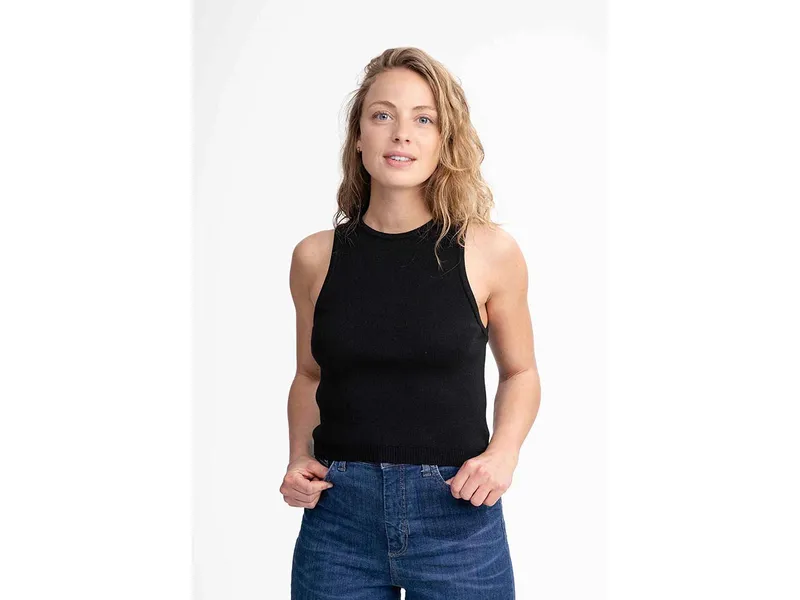 MELA Strick Top Style NIKARA | von MELA | Fairtrade & GOTS zertifiziert, Schwarz, – Produktbild 1 von 5
