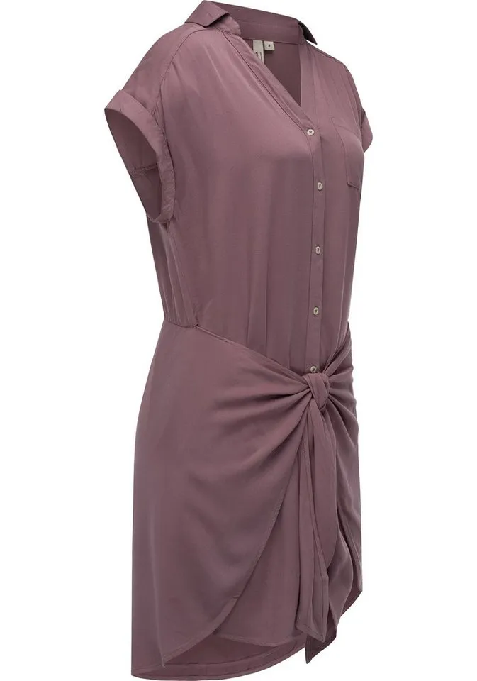 ragwear ragwear Blusenkleid Bahaya stylisches Damen Sommerkleid mit Bindeband, Rosa, – Produktbild 2 von 2