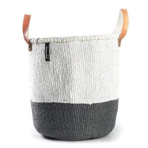 Mifuko Mifuko KIONDO Körbe M - 3in1 Sisal Tragetasche, Aufbewahrungs- & Pflanzkorb, Grau, – Produktbild 1 von 4