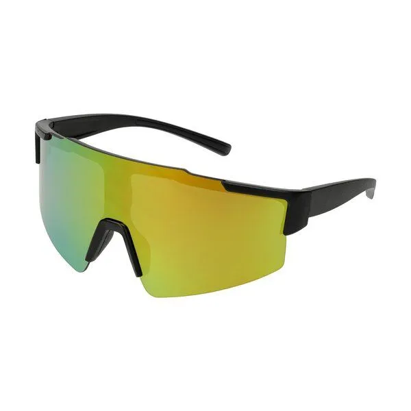 elasto elasto Sportbrille mit UV-Schutz - verspiegelte Fahrradbrille aus RPET, Schwarz, – Produktbild 1 von 4