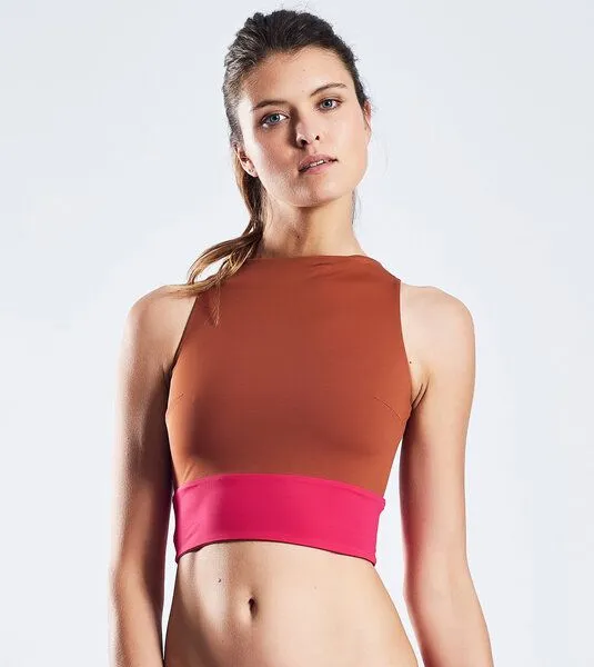 MYMARINI MYMARINI Wendbares Surftop mit Shape-Effect aus ECONYL, Beere-braun, – Produktbild 1 von 4