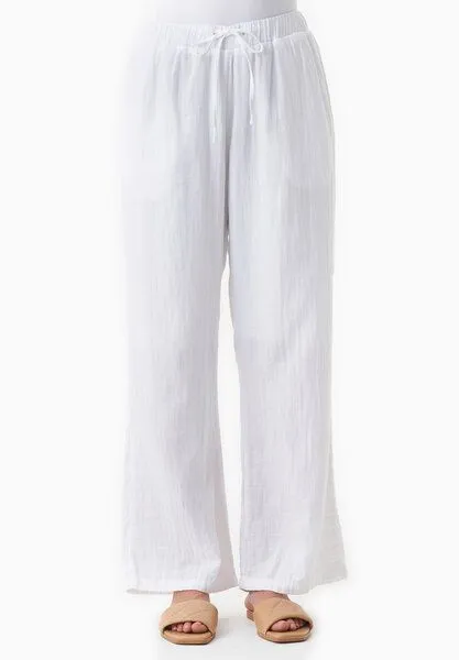 ORGANICATION ORGANICATION Musselin Hose aus Bio-Baumwolle, Weiss(white), – Produktbild 2 von 4