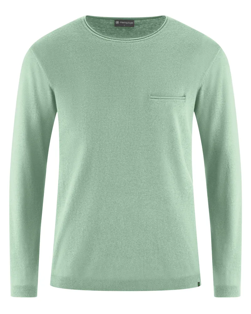 HempAge Hempage Herren vegan Pullover Summer In Mintgrün, Grün, – Produktbild 1 von 2