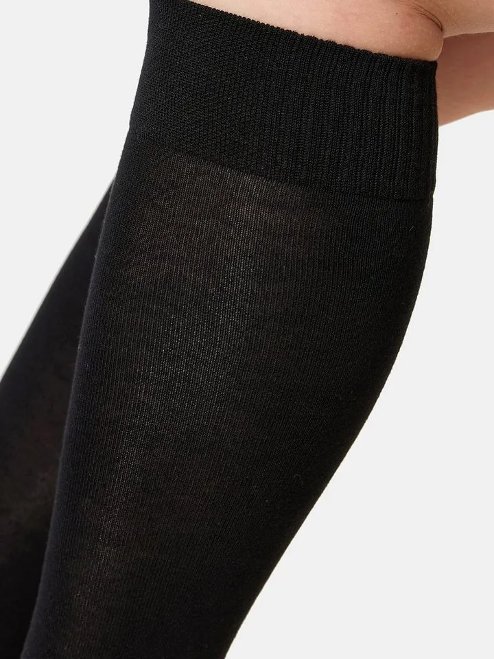 Nur Die Kniestrümpfe Bambus Damen (1er/3er/6er/9er Pack, 3-Paar) Knie-strümpfe thermo-socken overknee, Schwarz, – Produktbild 4 von 4