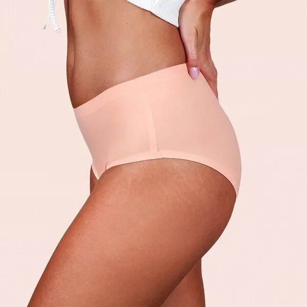 Taynie Mittelstarke Periodenunterwäsche Nahtlos Biozidfrei 60°C Taynie Seamless, Apricot, – Produktbild 4 von 4