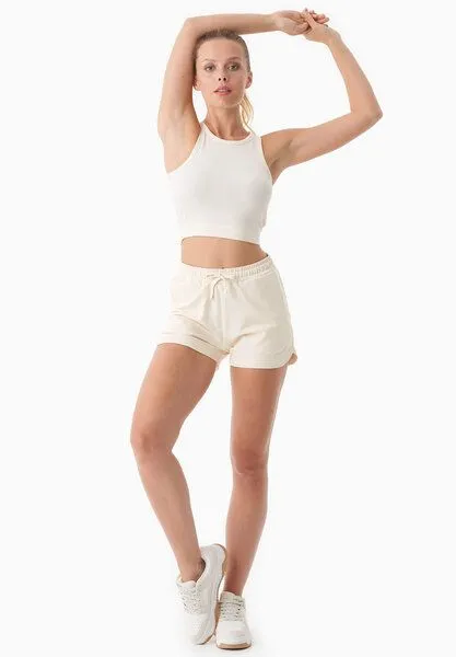 ORGANICATION ORGANICATION SANNDRA | Leichte Sweatshorts aus Bio-Baumwolle, Off white, – Produktbild 1 von 4
