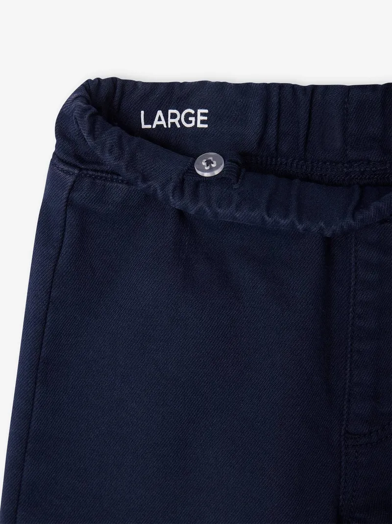 Vertbaudet Weite Mädchen Hose mit Dehnbund BASIC, Marine, – Produktbild 3 von 3
