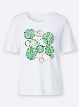 Witt Kurzarmshirt weiß-apfel-bedruckt – Produktbild 1 von 1