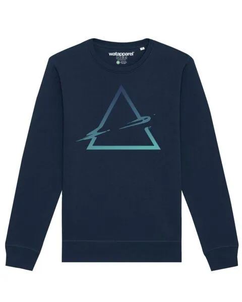 watapparel watapparel Sweatshirt Unisex Triangle, French navy, – Produktbild 1 von 3
