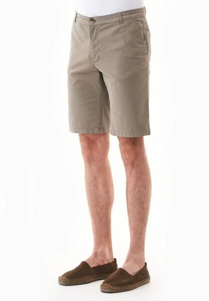 ORGANICATION ORGANICATION Slim-Fit Chino-Shorts aus Bio-Baumwolle, Smokey olive, – Produktbild 3 von 3