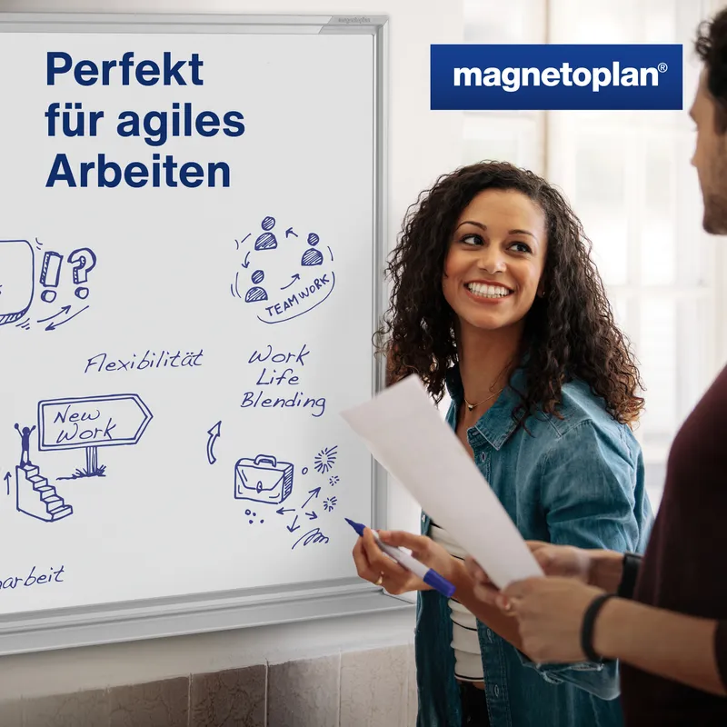magnetoplan magnetoplan Whiteboard lackiert, 300 x 120 cm – Produktbild 1 von 3
