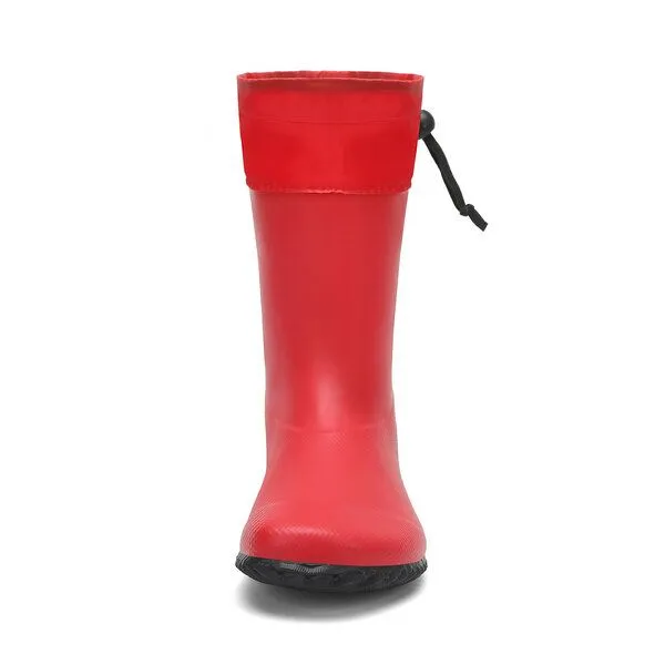 SAGUARO SAGUARO - Gummistiefel Barfußschuhe vegan Naturkautschuk, Rot, – Produktbild 3 von 4
