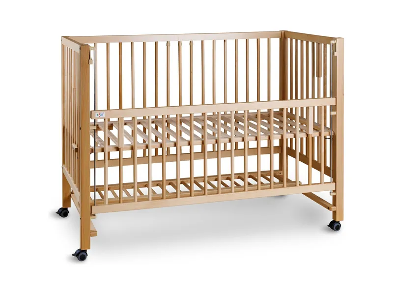 tiSsi® Beistell- und Babybett Hajo Buche 120 x 60 cm, natur, Natur, – Produktbild 1 von 2
