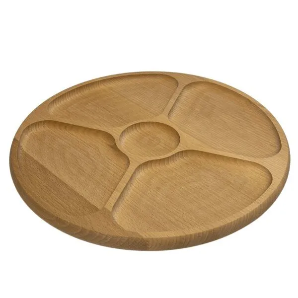 NATUREHOME NATUREHOME drehbares Snack-Rad aus Buchenholz – Produktbild 1 von 4