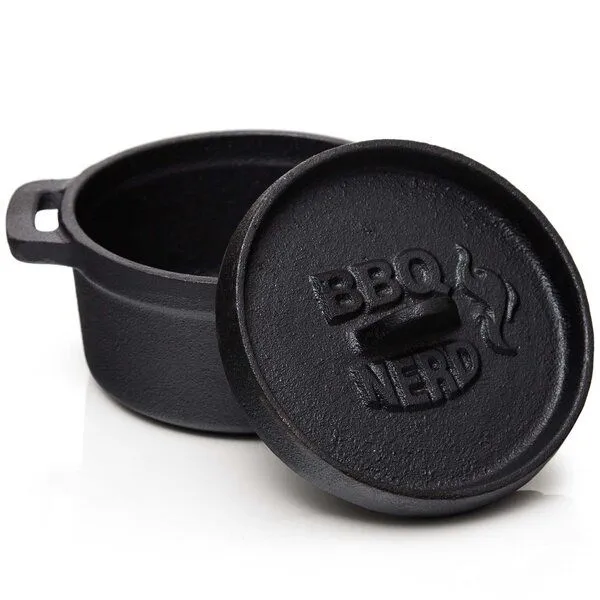 BBQ Nerd BBQ Nerd Mini Dutch Oven | Kleiner Gusseisentopf mit Deckel 11x5cm – Produktbild 3 von 5