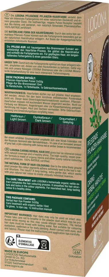 LOGONA LOGONA Pflanzen-Haarfarbe-Pulver schwarzbraun – Produktbild 6 von 6