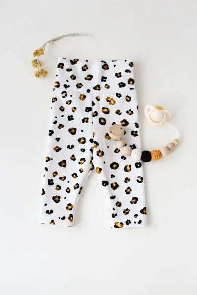 NoniKids Berlin Baby Sweat Leggings *Leopard* Bio Baumwolle | NoniKids Berlin – Produktbild 3 von 3