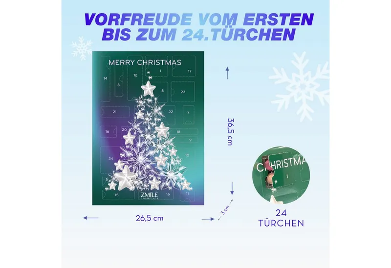ZMILE COSMETICS Kosmetik-Adventskalender Beauty Adventskalender Crystal Teal Time – Produktbild 4 von 4