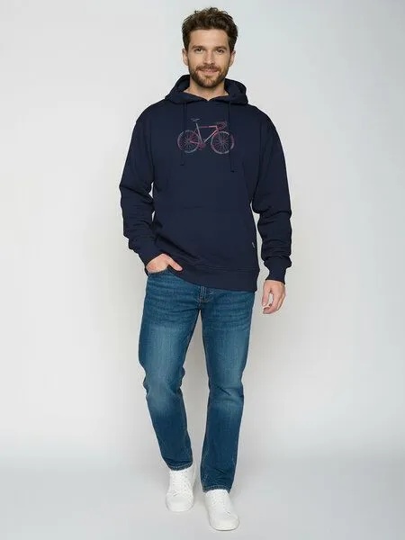 GreenBomb GREENBOMB Colors Joy - Gemütlicher Hoodie aus Bio-Baumwolle / hochwertiger Print / GOTS / Fair & Vegan, Blau (marineblau), – Produktbild 3 von 4