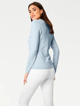 heine V-Ausschnitt-Pullover bleu – Produktbild 1 von 1