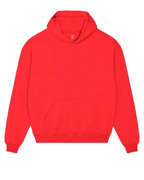 YTWOO YTWOO Oversized Unisex Hoodie mit Kängurutasche, Dry, nachhaltig, Bio-Baumwolle, Hellrot, – Produktbild 1 von 4