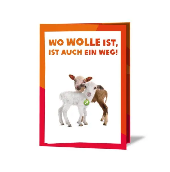 OxfamUnverpackt OxfamUnverpackt Spenden-Geschenk "Lammpärchen" (Grußkarte mit Magnet) – Produktbild 2 von 2