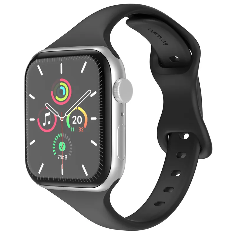 imoshion imoshion Slim Silikonarmband für Apple Watch | 38/40/41/42 mm, Schwarz, – Produktbild 1 von 1