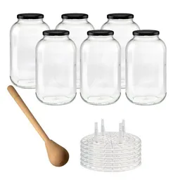 mikken mikken Fermentier Starter Set - XXL Gläser 4,25 Liter mit Fermentier Gitter, Holzstampfer und Deckel – Produktbild 1 von 1