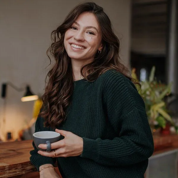 NORDLICHT NORDLICHT Grobstrick Pullover aus 100% Baumwolle MARA, Grün, – Produktbild 1 von 4