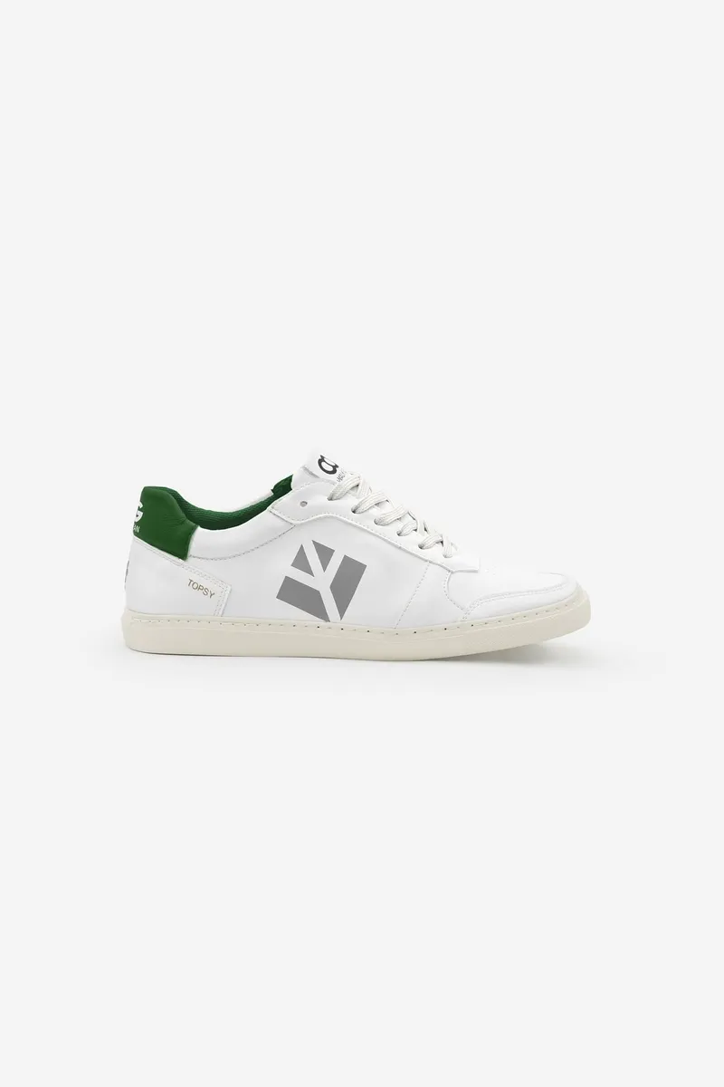 COG COG Damen vegan Sneaker Topsy Weiß Grau, Grün, – Produktbild 1 von 2