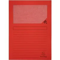 Exacompta 4 x 100 Exacompta Fenstermappen "Forever", 130 g/m², DIN A4, rot – Produktbild 1 von 1