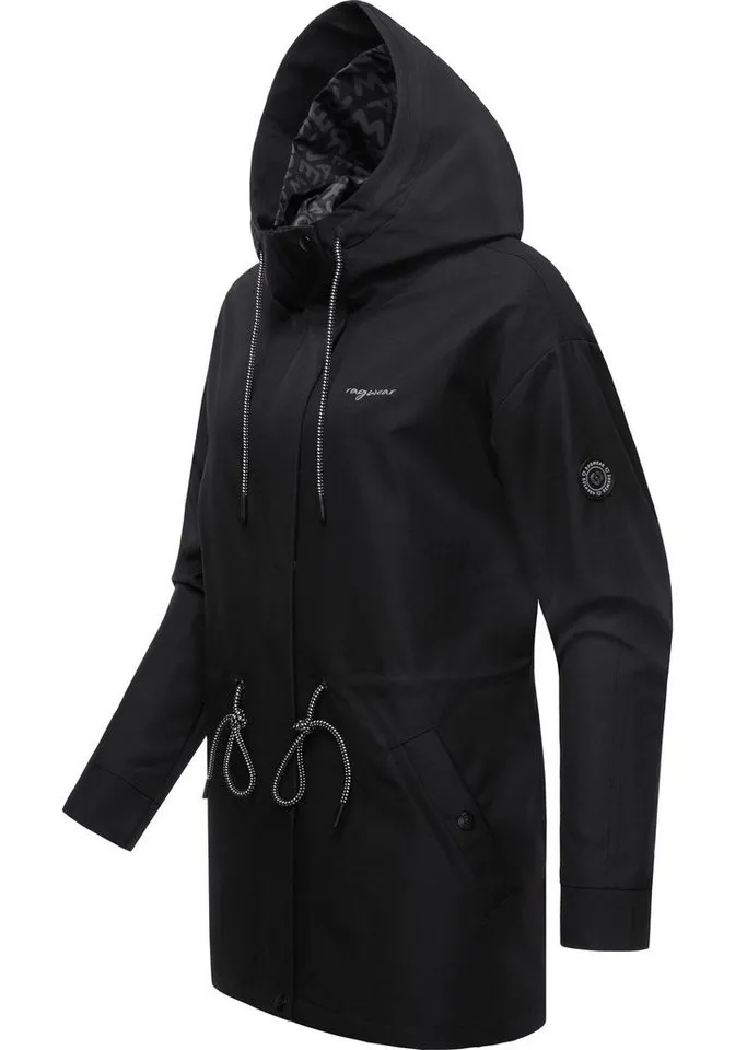 ragwear ragwear Outdoorjacke Urbanna Remake Wasserdichte Übergangsjacke, Schwarz, – Produktbild 3 von 5