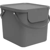 rotho rotho Abfallbehälter "ALBULA" aus recyceltem Kunststoff, 40 l, anthrazit – Produktbild 1 von 1