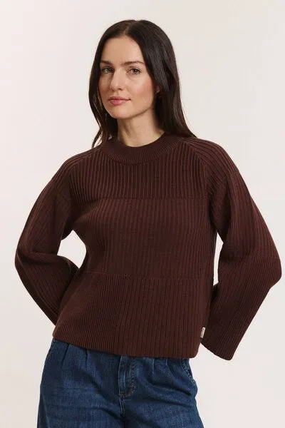 Tranquillo Tranquillo Strick-Pullover Sunnaa aus Biobaumwolle, Shaved chocolate, – Produktbild 4 von 6