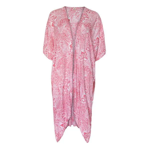 Jaya Jaya LOUISE - Damen - leichter Sommercardigan für Yoga und Freizeit, Hawaiired/rot, – Produktbild 2 von 2
