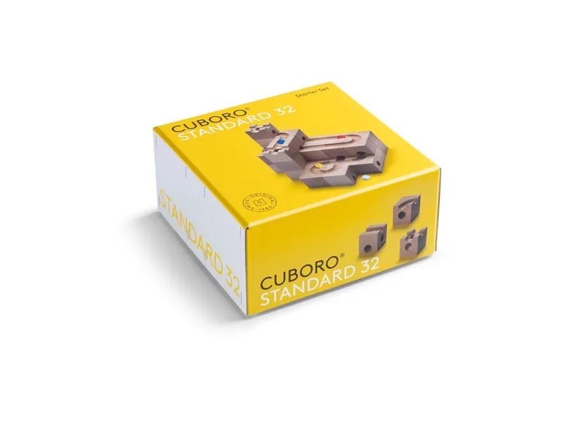 CUBORO CUBORO Kugelbahn aus unbehandeltem Buchenholz Standard 32 Maße: 5 x 5 x 5 cm, Natur, – Produktbild 2 von 2