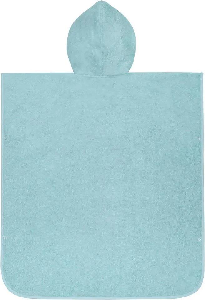 normani Badeponcho Badeponcho aus Bio-Baumwolle Sitra, Bio-Baumwolle, Kapuze, Schlupf, Strandponcho 90x105 cm aus 100 % Öko-Baumwolle mit Kapuze, Blau, – Produktbild 8 von 8